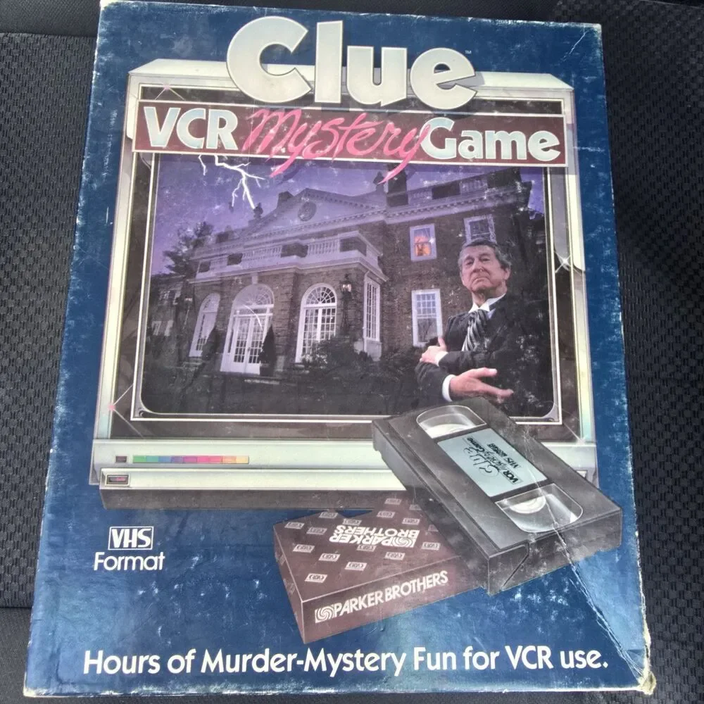 Vintage Clue VCR Mystery Game Parker Brothers 1985 - VHS Board Game